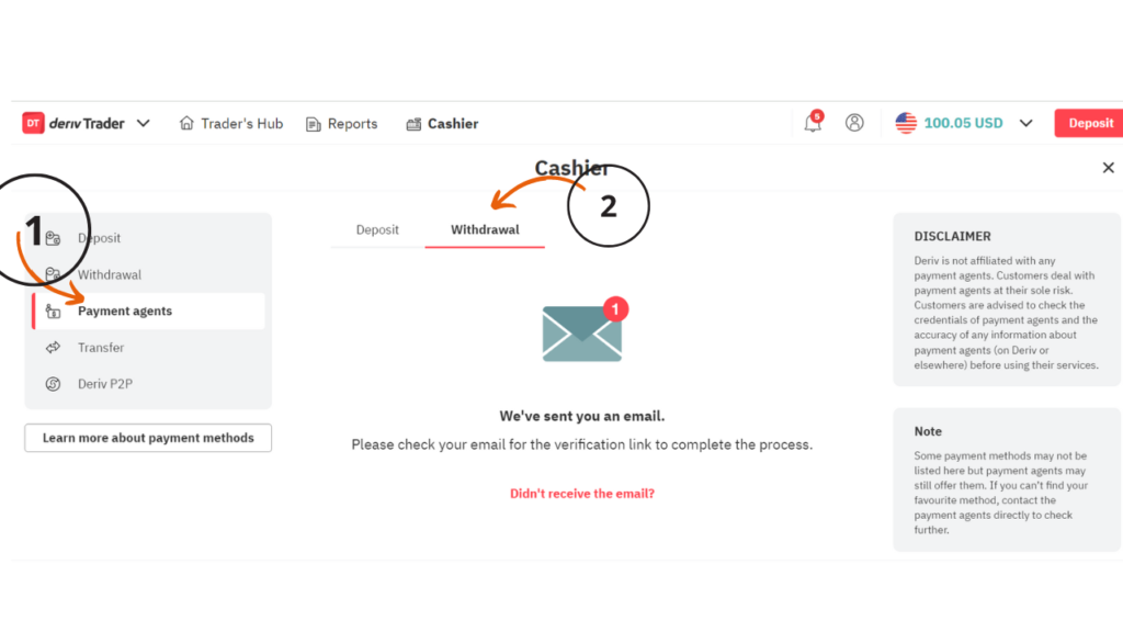 How to Withdraw Via Deriv Payment Agent: payment agent