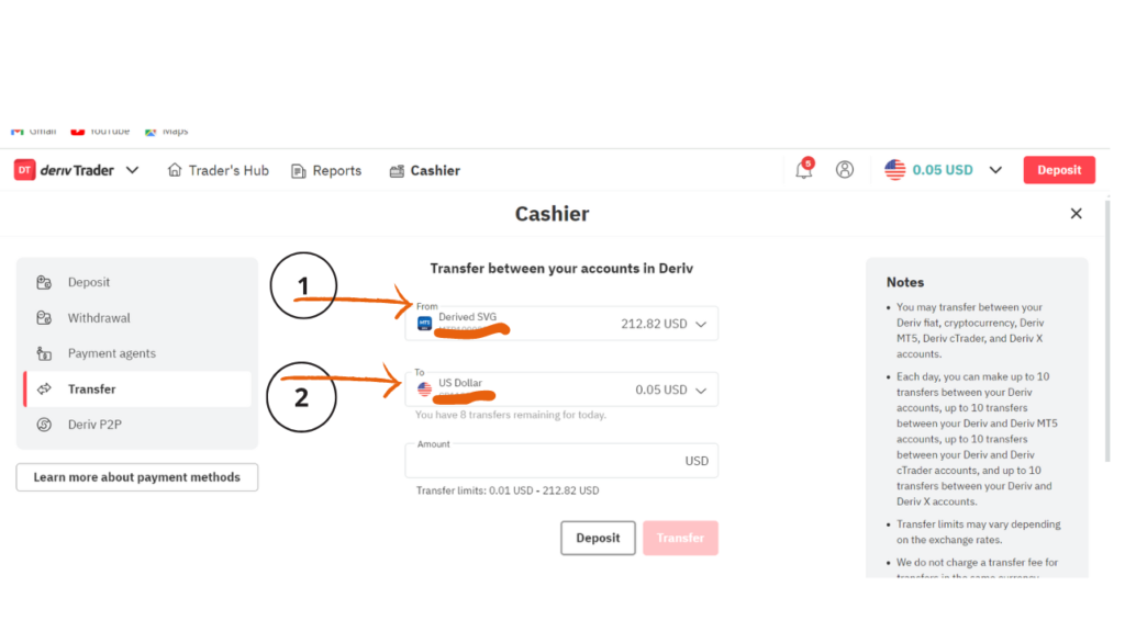 How To Transfer Funds From One Deriv MT5: from mt5 to deriv