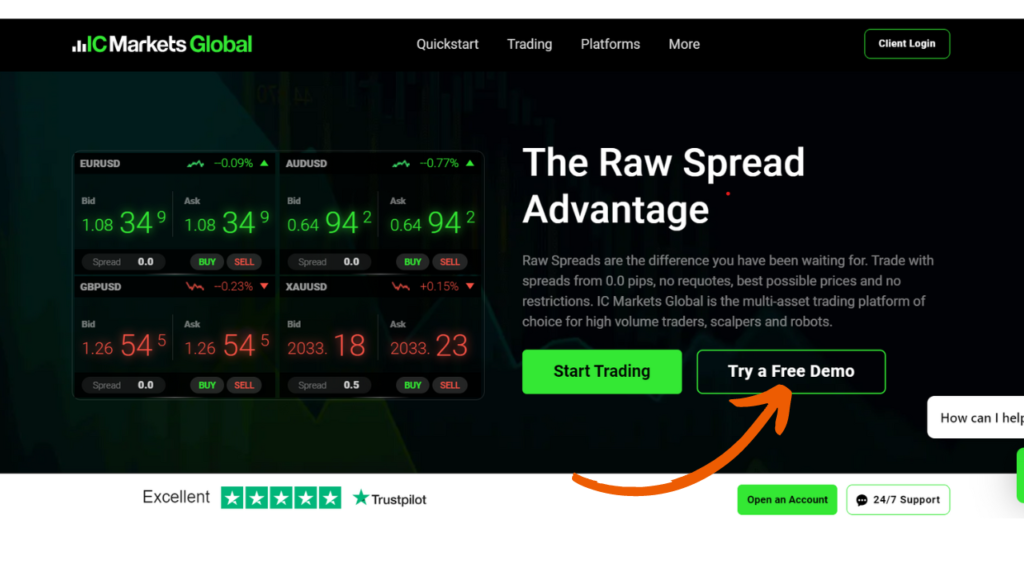 How To Create an IC Markets Account: IC Markets try demo